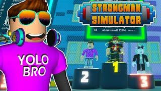 СТАЛ ТОП-2 МИРА В STRONGMAN SIMULATOR В РОБЛОКС! ROBLOX