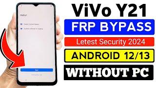 Vivo Y21 Frp Bypass Android 12 New Security 2024 | Vivo Y21 (V2111) Google Account Bypass Without Pc