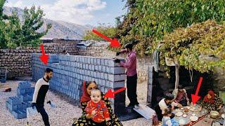 Mr. Ali's happiness in cold days: the progress of building his house!