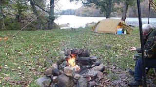 Wild Camping Scotland Loch Tummel Bushcraft Campfire Cooking Steak