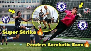 WowAndrey Santos Super shot Mike Penders super save in Chelsea Training vs Esperance de Tunis