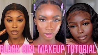 Black Girl Soft Glam Makeup Tutorials (w/ LINKS)