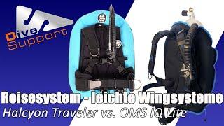 Leichtes Wingsystem zum Reisen gesucht? Halcyon Traveler & OMS IQ Lite sind die Lösung | DiveSupport