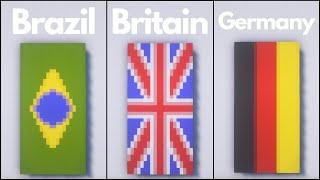 Minecraft: 20+ Country Flag Banner Designs (Tutorial)