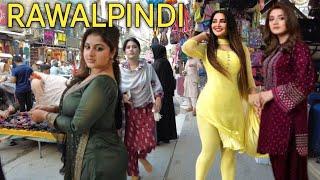 The most popular bazaar in Rawalpindi walking tour 4k/2024