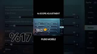 4x SCOPE ADJUSTMENT FOR ALL DEVICES PUBG MOBILE #pubgmobile #pubgmobiletrend #shorts #pubg