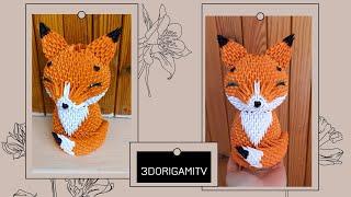 3D Origami Fox Tutorial l Модульное оригами лиса урок