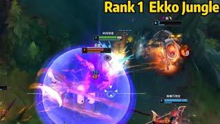 Rank 1 Ekko Jungle: This Challenger Ekko is BREAKING Super Server!