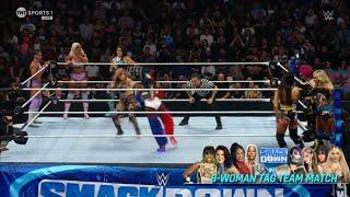 Bayley, Bianca Belair, Cargill & Naomi Vs Tiffany Stratton & Damage CTRL - WWE Smackdown 03/05/2024