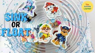 Paw Patrol Experiment | SINK or FLOAT | Educational Videos for Toddlers