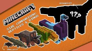 Minecraft Size Comparison: Reptiles & Dinos (Alex's Mobs, TheDawnEra, & MORE) 1.20.1