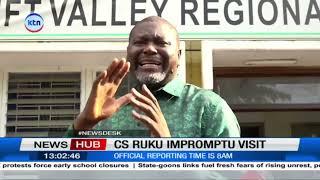 Public Service CS Geoffrey Ruku storms rift valley regional offices, locks out late employees