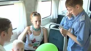 Russian children operate train service