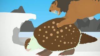 Cenozoic Cartoons: Cenozoic Battles - Smilodon vs Glyptodon (Stick nodes+FlipaClip)