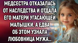 Медсестра отказалась от наследства и отдала его матери угасающей малышки. А едва об этом узнала…