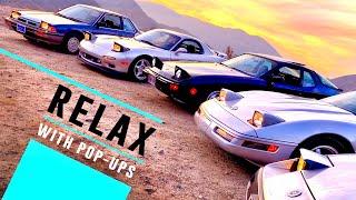 POP-UP Headlight ASMR: A Relaxing Montage (RX-7, Ferrari, Corvette, 300ZX, Porsche, Miata, + More)