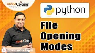 File Opening Modes in Python | File Access Modes | Python for Beginners | #Python #Lec109 #Coding