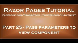 Pass parameters to view component in asp.net core