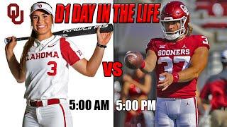 D1 ATHLETE DAY IN THE LIFE: FOOTBALL VS SOFTBALL (OKLAHOMA)