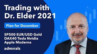 Dr. Alexander Elder 2021 / Plan for December / SP500 EURUSD Gold Oil Moderna Nvidia Apple Tesla