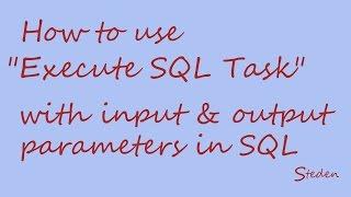 SSIS "Execute SQL Task" - SQL batch with input parameters & output parameters