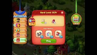 Gardenscapes Level 3534 With No Boosters - Hard Level - Bonus Scene With Austin