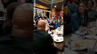 12 year old starts Singing, Michael Jackson's- "I'll Be There". Then entire restaurant joins in!!!!