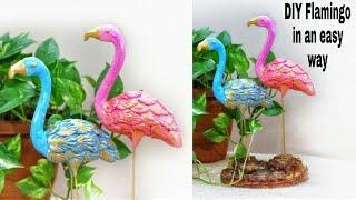 DIY Flamingo sculpture | Home decor ideas | art and crafts | pop crafts |