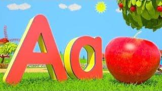 Day - 7 A for Apple  phonics song ABCD Alphabets learning vedio for kid's educational vedio