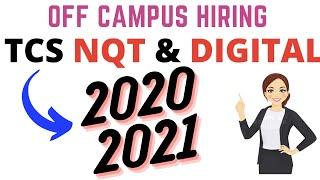 TCS Ninja and Digital Off Campus Drive 2021 | 2020 Batch - Tcs Recruitment 2021 | Salary Upto 7LPA