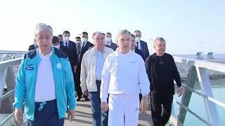 BAYRAMDA PREZIDENTLAR.Shavkat Mirziyoyev TURKMENISTON KASPI DENIZI.2021 MARKAZIY O