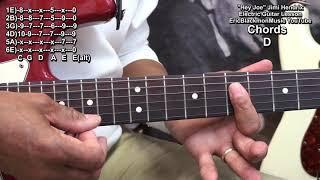 HEY JOE Jimi Hendrix Intro & Chords Lesson On Electric Guitar @EricBlackmonGuitar