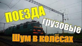 ЖЕЛЕЗНЫЕ ДОРОГИ РОССИИ.ПОЕЗДА(СОСТАВЫ)ГРУЗОВЫЕ РЖД РФ.Шум в колёсах