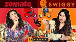 Zomato vs. Swiggy BEST RATED Food Challenge! Which delivery food giant is better? #thakursisters