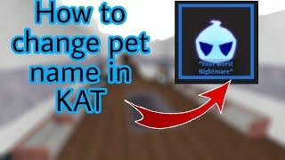 How to change your pet name in KAT (pc only)