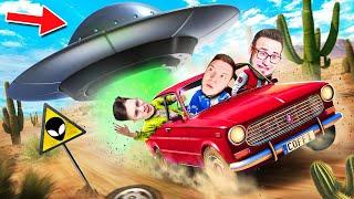 НЛО ПРИСЛЕДУЕТ НАС в НОВОМ THE LONG DRIVE! ПРОЕХАЛИ 50км ПО БЕСКОНЕЧНОЙ ДОРОГЕ! (DRIVE BEYOND)