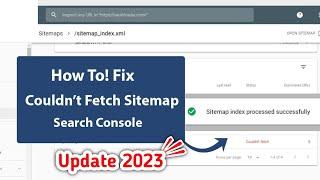 [ Live Solution ] Sitemap Couldn't fetch the Problem | Sitemap Couldn't fetch Blogger