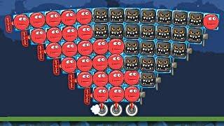 9999 КРАСНЫХ ШАРИКОВ в BAD PIGGIES - в игре Красный Шар и его Машинка Строим с Спуди - Red Ball 4