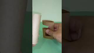 Como fazer o número 2 com rolinho de papel e papelão e materiais recicláveis e descartáveis #shorts