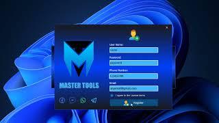 How to register in Master Tools software