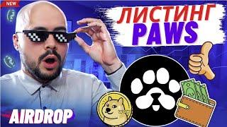 Срочно! Новая тапалка PAWS. Аналог Dogs и Cats. Даёт токены за предыдущие дропы в других тапалках