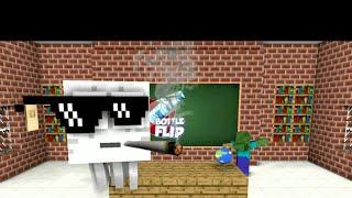 Monster School : EPIC BOTTLE FLIP CHALLENGE - Minecraft Animation