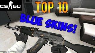 CS GO - Top 10 Blue Skins! (Best Cheap Mil-Spec Grade Skins)