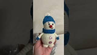 Связанный крючком Снеговик. Crocheted snowman. #crochet #amigurumi #крючком #амигуруми