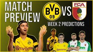 BORUSSIA DORTMUND VS FC AUGSBURG MATCH PREVIEW | WEEK 2 PREDICTIONS | JJD TV EP. 17