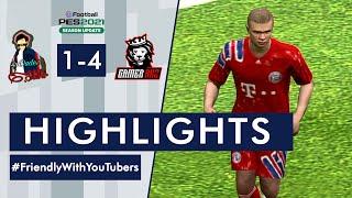 4u Dudes va Gamer Akz | Highlights | Friendly with YouTubers | PES 21 Mobile