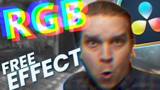 FREE RGB SPLIT EFFECT! DaVinci Resolve Download and Walkthrough.