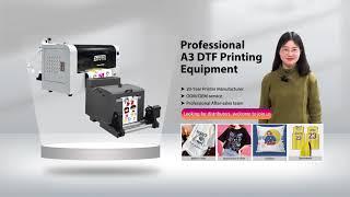 Graphk brand double XP600/i3200 heads T shirt PET Film Inkjet DTF printer Printing  A3 dtf printer