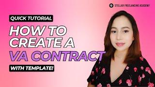 How to Draft a VA Contract for Direct Hires | Stellar Freelancing Academy