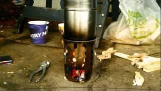 Homemade wood burning survival hobo stove - Rural Survival